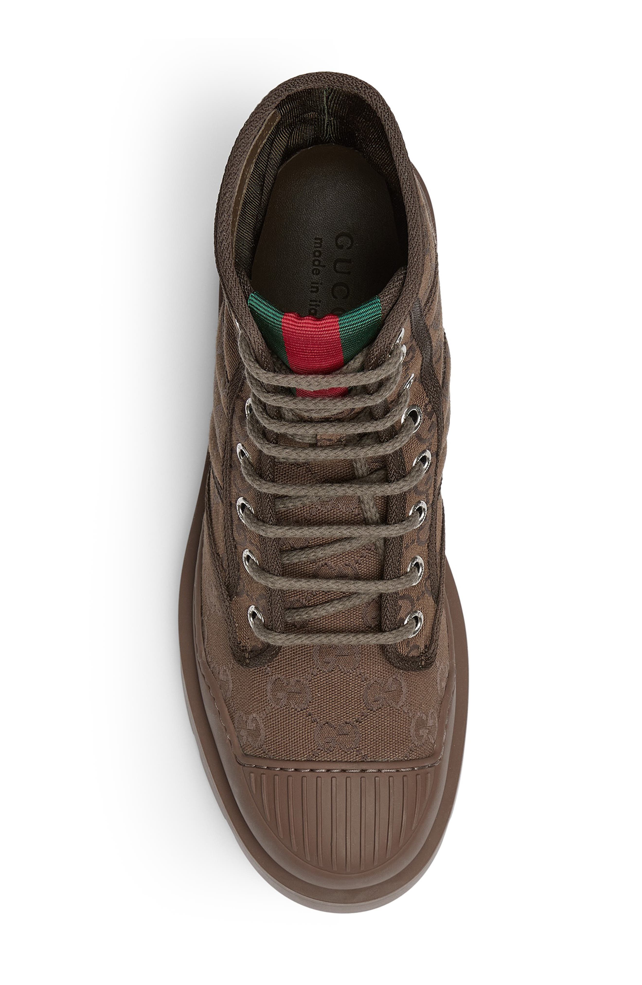 Gucci New Sherlin Combat Boot, Alternate, color, Dark Brown