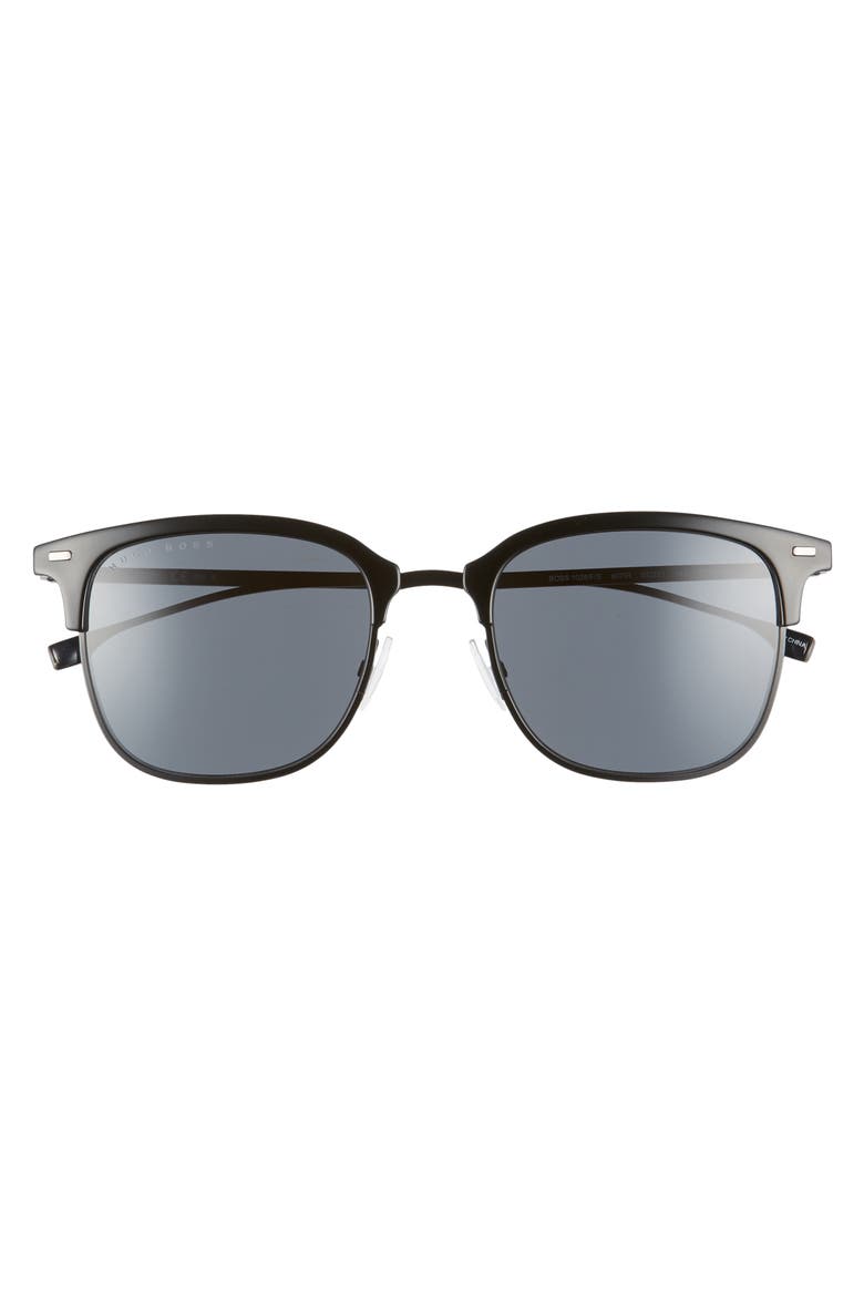 53mm Special Fit Semi Rimless Sunglasses, Alternate, color, BLACK
