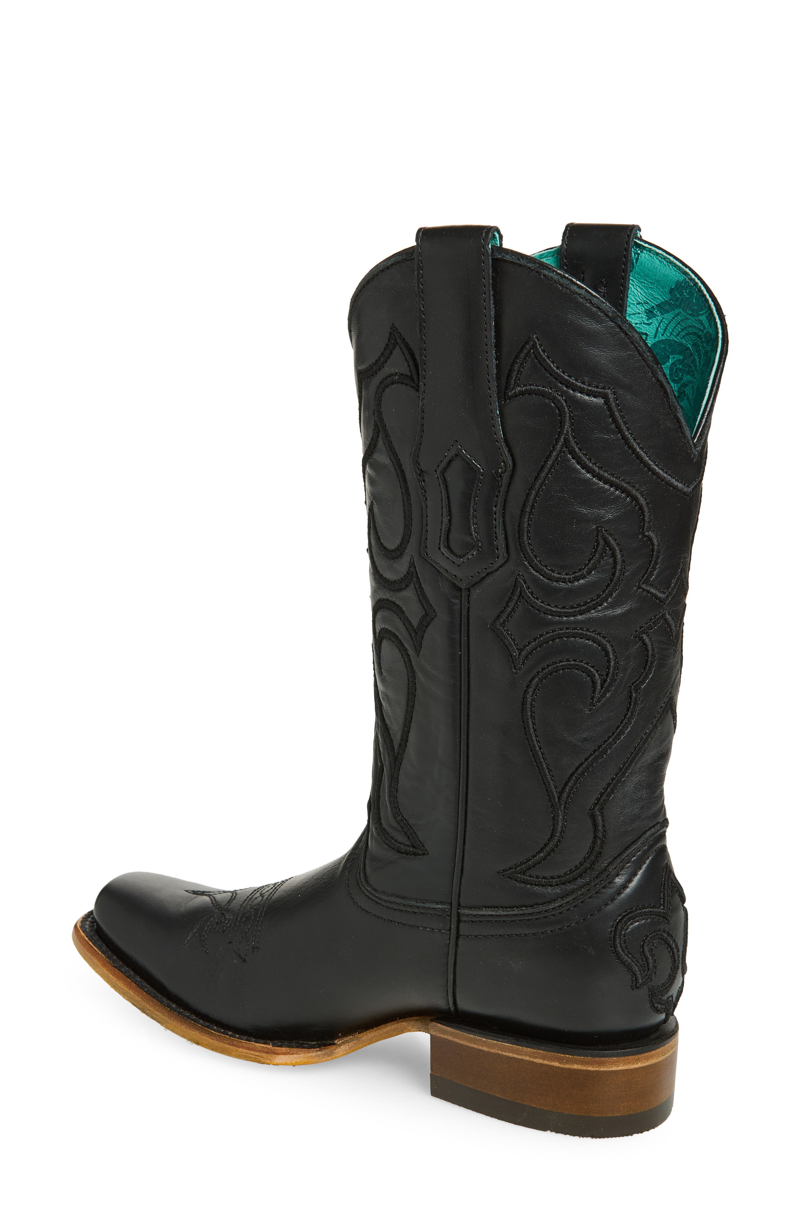 CORRAL Embroidered Western Boot, Alternate, color, Black