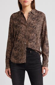 Rails Josephine Animal Print Button-Up Shirt