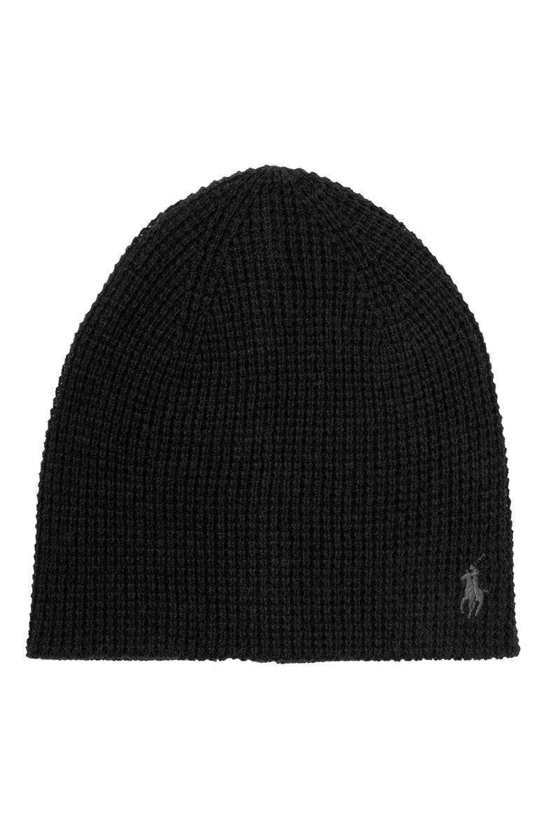 Polo Ralph Lauren Thermal Travel Beanie, Main, color, Polo Black