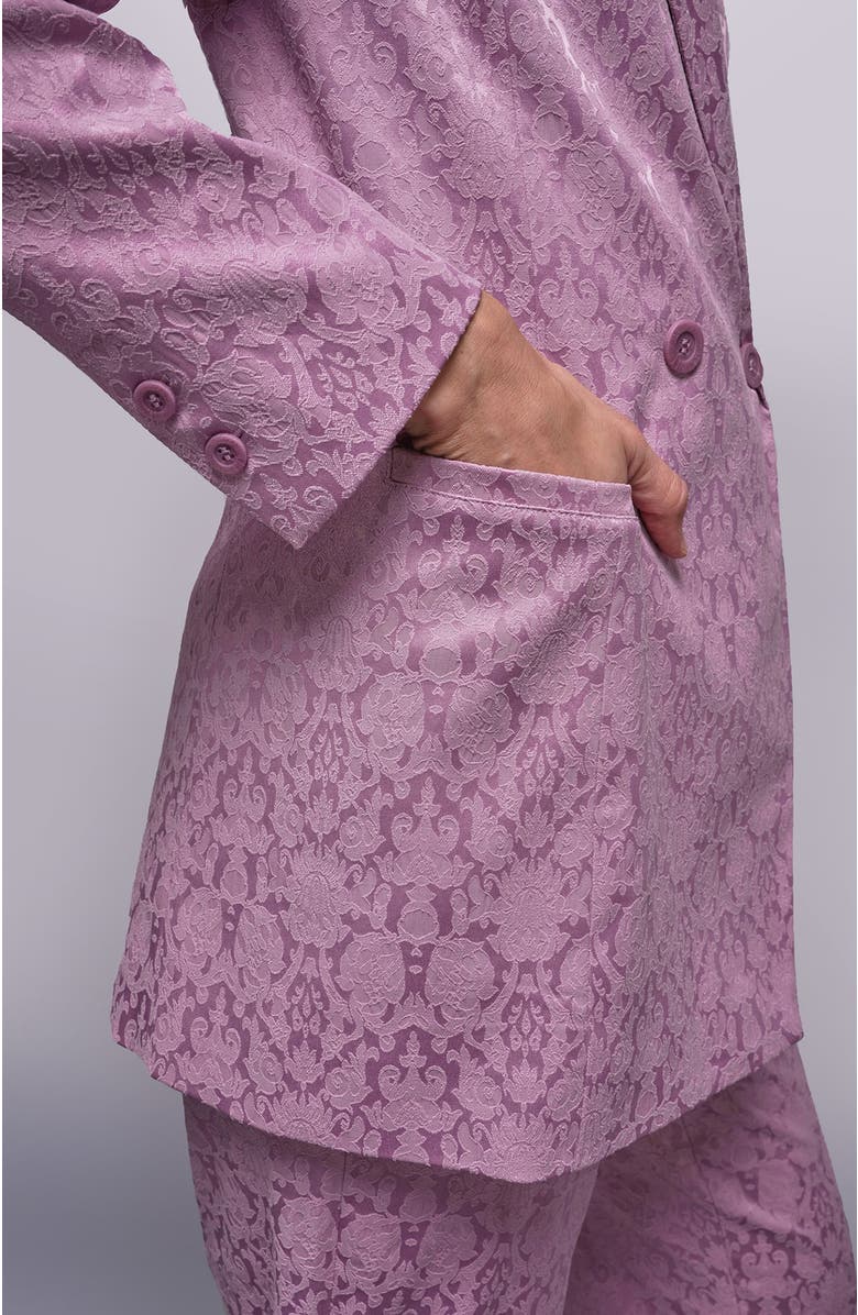 WILDFANG The Empower Jacquard Double Breasted Blazer, Alternate, color, Mauve