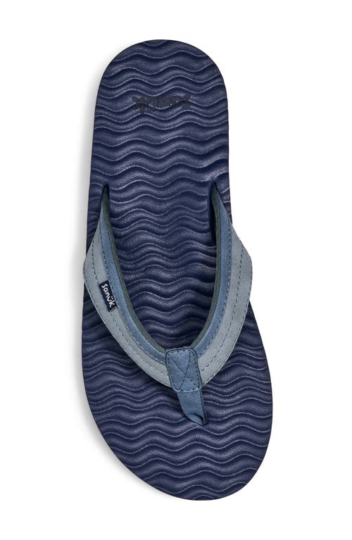 Sanuk Ziggy Plush Flip Flop In Blue