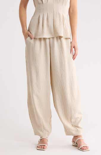 Drawstring Waist Lantern Leg Pants