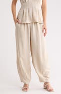 MAX STUDIO Drawstring Waist Lantern Leg Pants