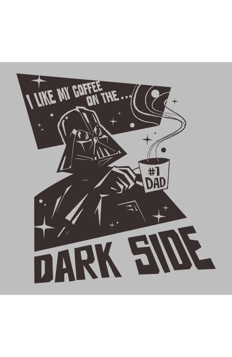 Star Wars: A New Hope Men's Star Wars A New Hope Dark Side Coffee  Graphic T-Shirt, Alternate, color, Sport Grey