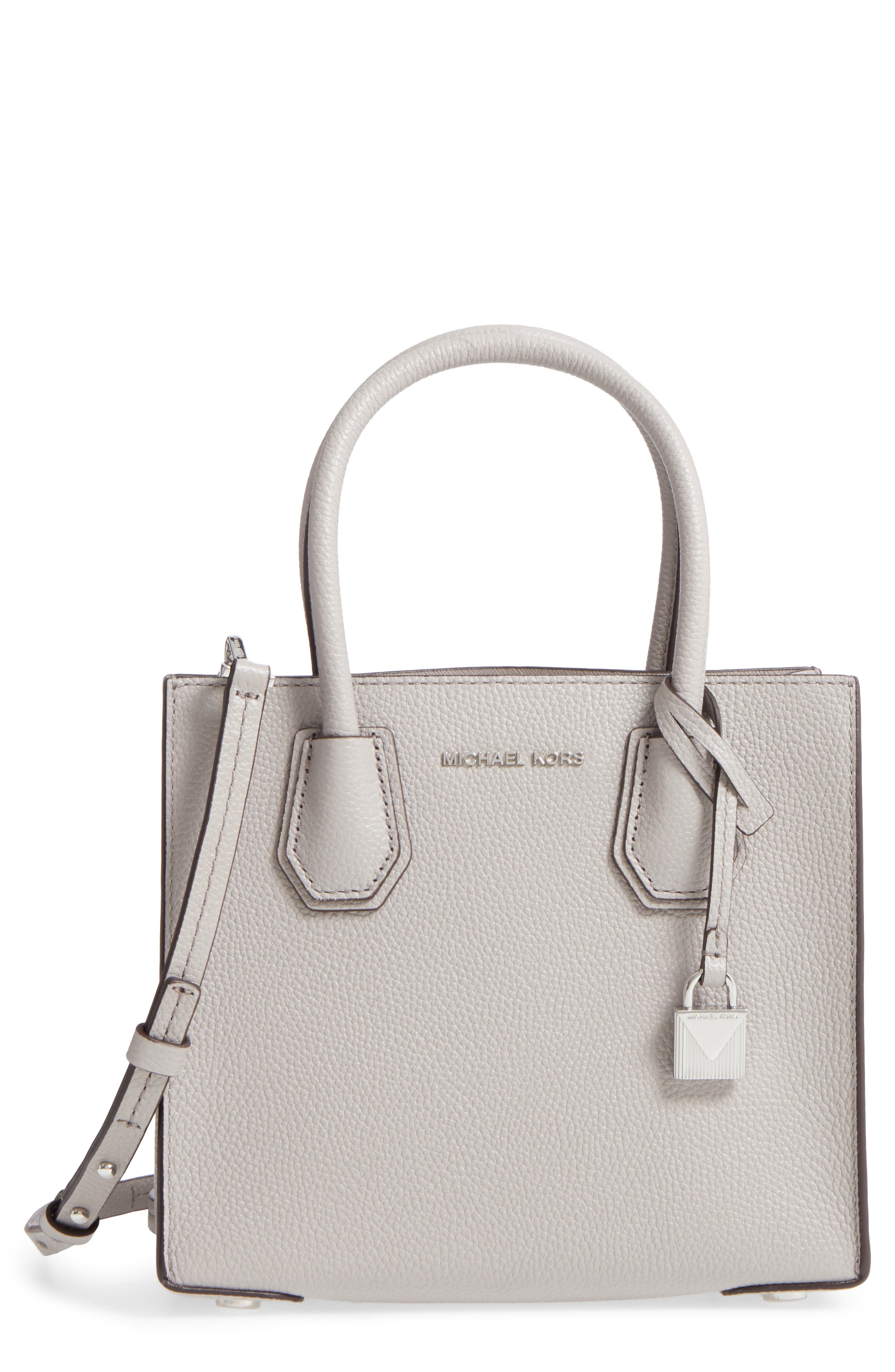 MICHAEL Michael Kors Mercer Leather Crossbody Bag, Main, color, 
