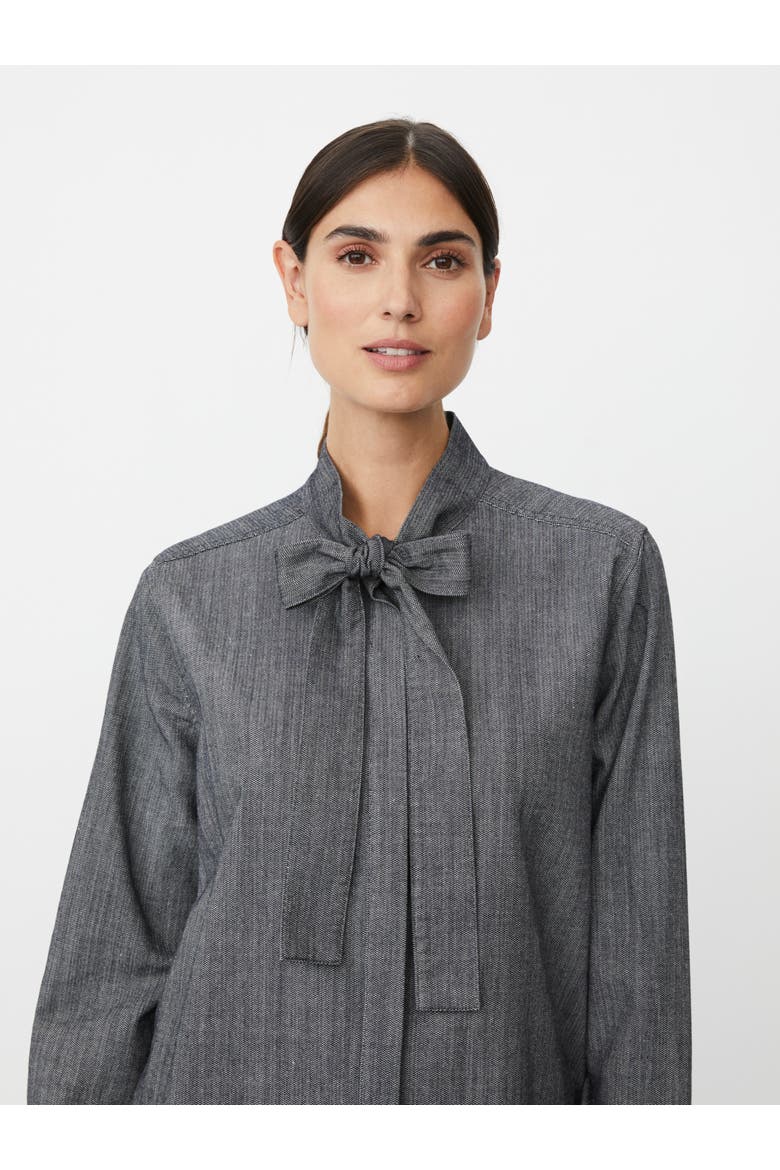 Lannie Long Sleeve Neck Tie Shirt, Alternate, color, Dark Denim