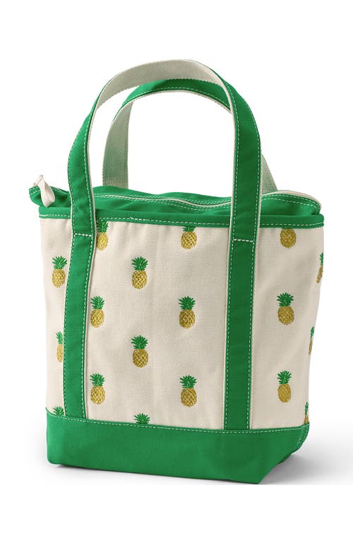 Lands' End Zip Top Canvas Tote Bag