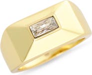 Covet Baguette CZ Signet Ring