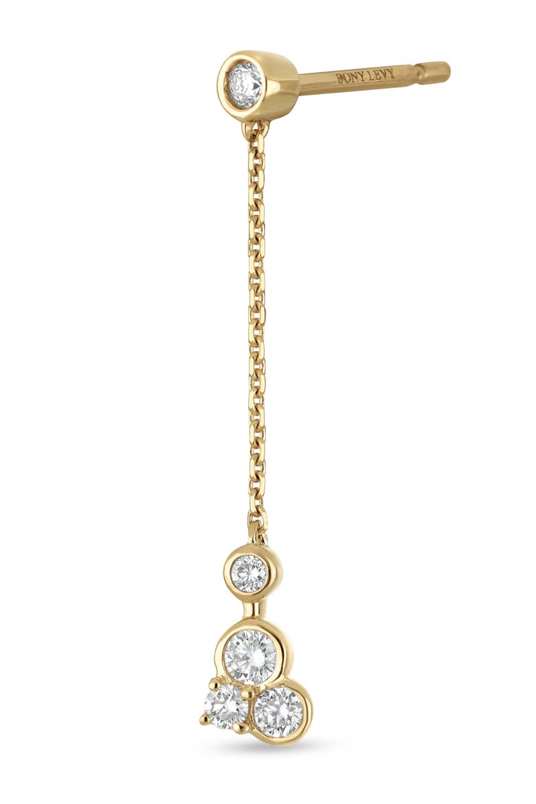 18K Gold Monaco Diamond Chain Drop Earrings, Alternate, color, 18K YELLOW GOLD/ DIAMOND
