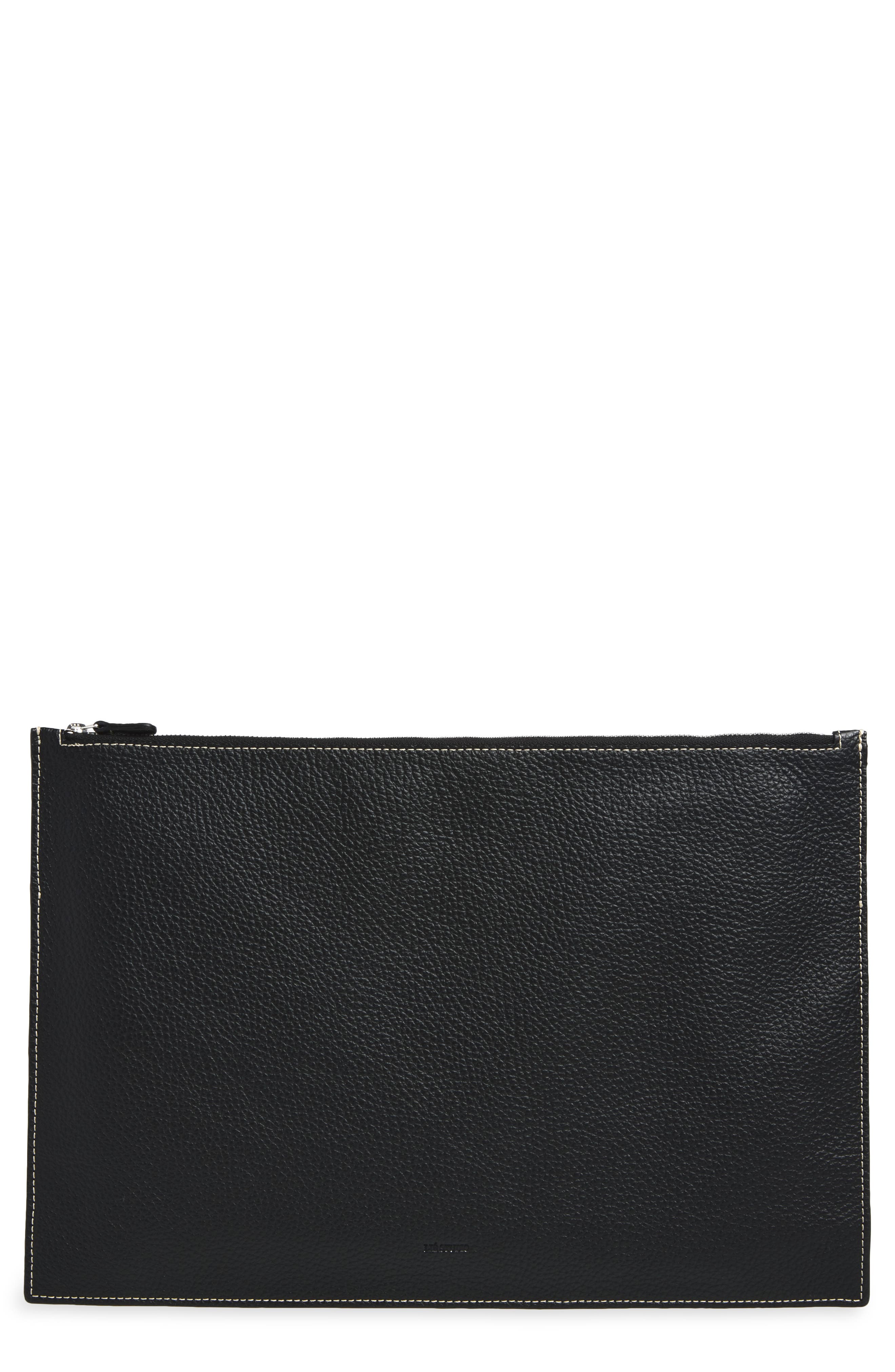 Lié Studio The Lilith Travel Pouchette, Main, color, Black Grosgrain