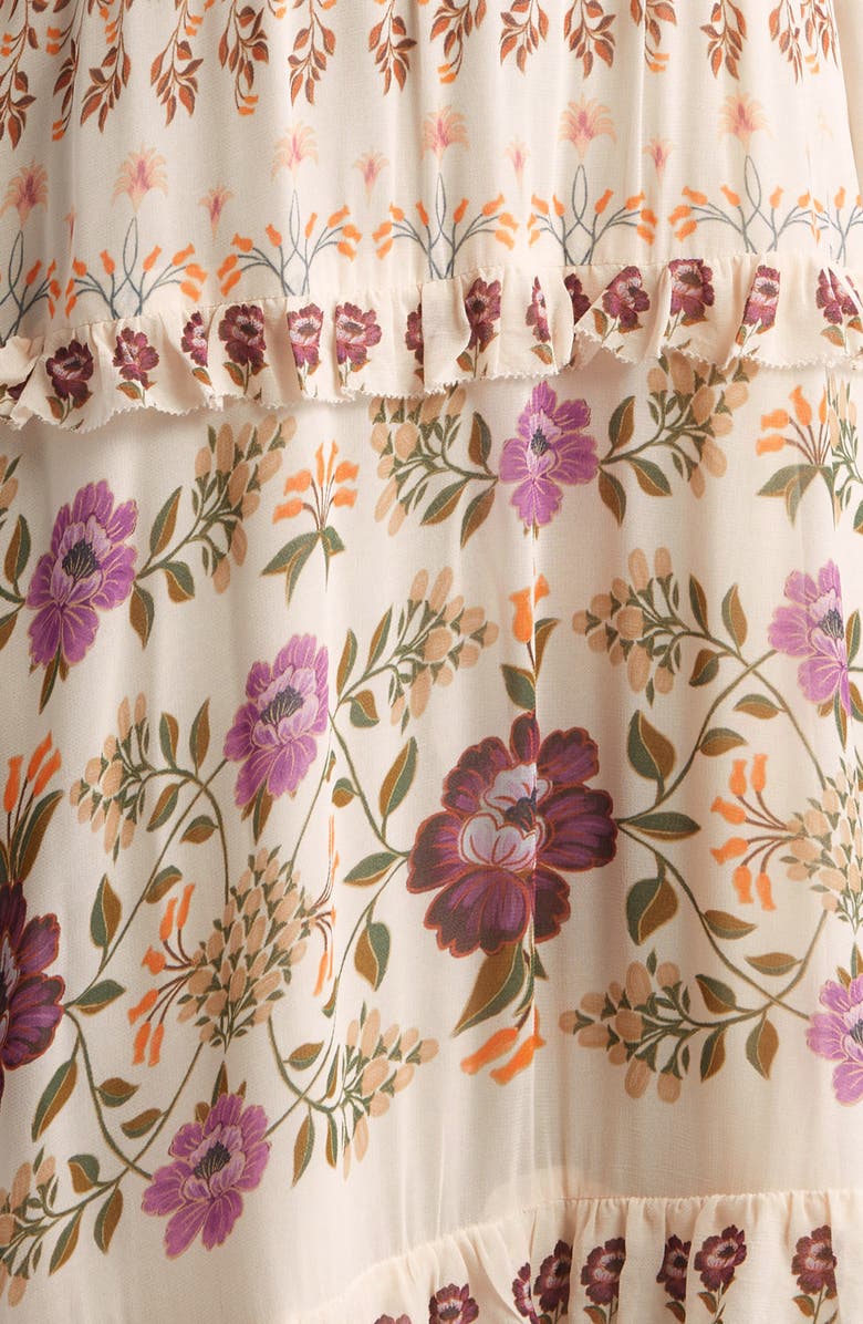 FARM Rio Winter Garden Ruffle Long Sleeve Maxi Dress, Alternate, color, 