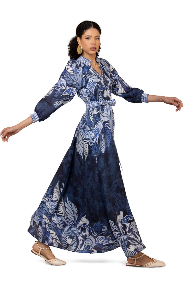 Hale Bob Belize Linen Maxi Dress, Alternate, color,