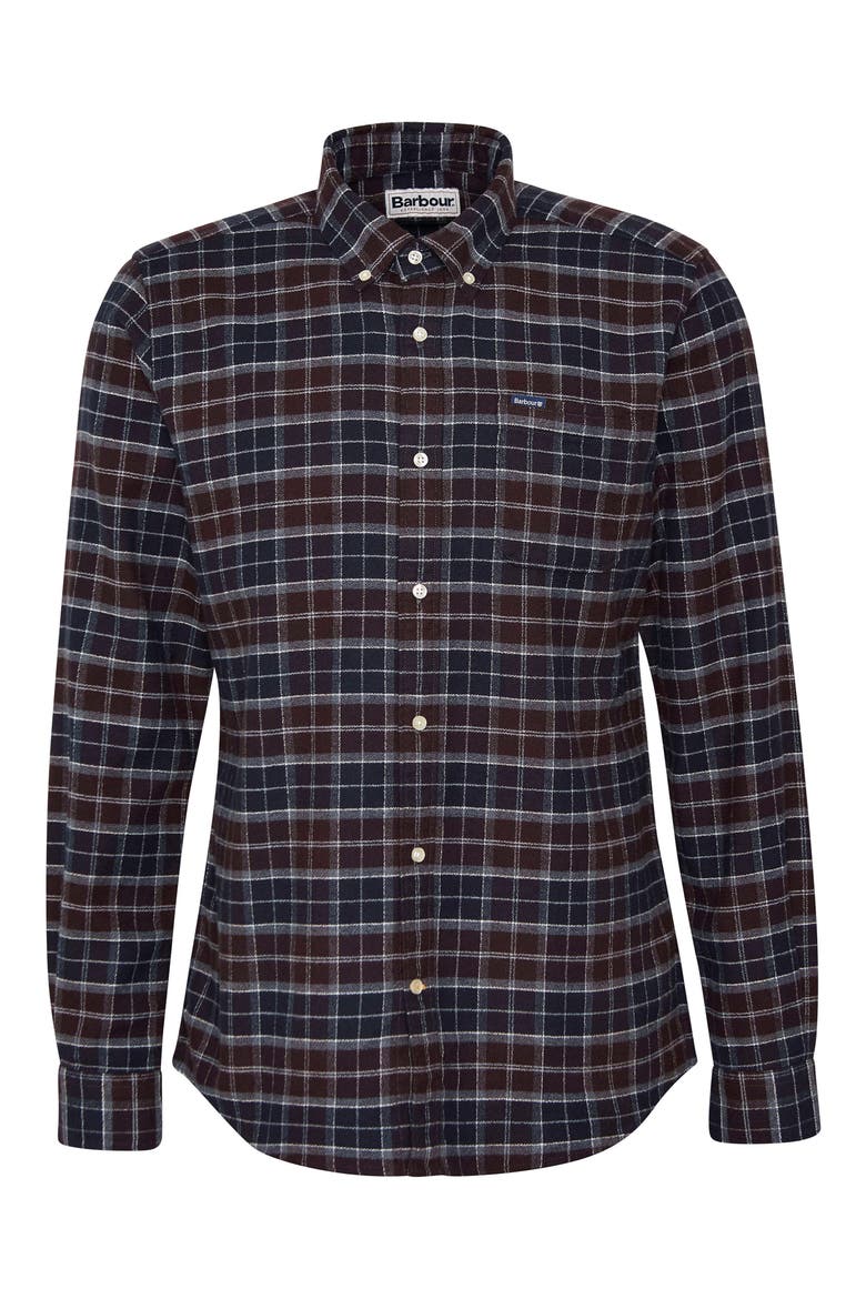 Haddington Tailored Fit Tartan Plaid Cotton Shirt, Alternate, color, MIDNIGHT OAK TARTAN