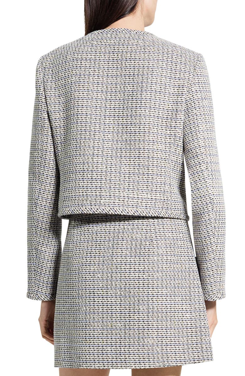 Theory Stripe Crop Jacket, Alternate, color, Lavender Multi