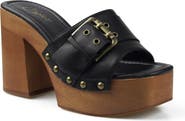 Candie's Blooms Faux Leather Platform Slide Sandal