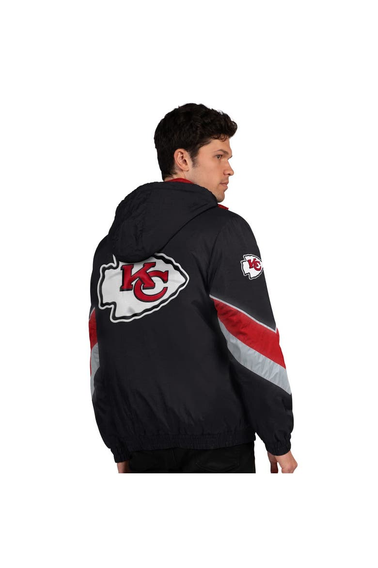 Men's Starter Black/Red Kansas City Chiefs Thursday Night Gridiron Full-Zip Jacket, Alternate, color, Black