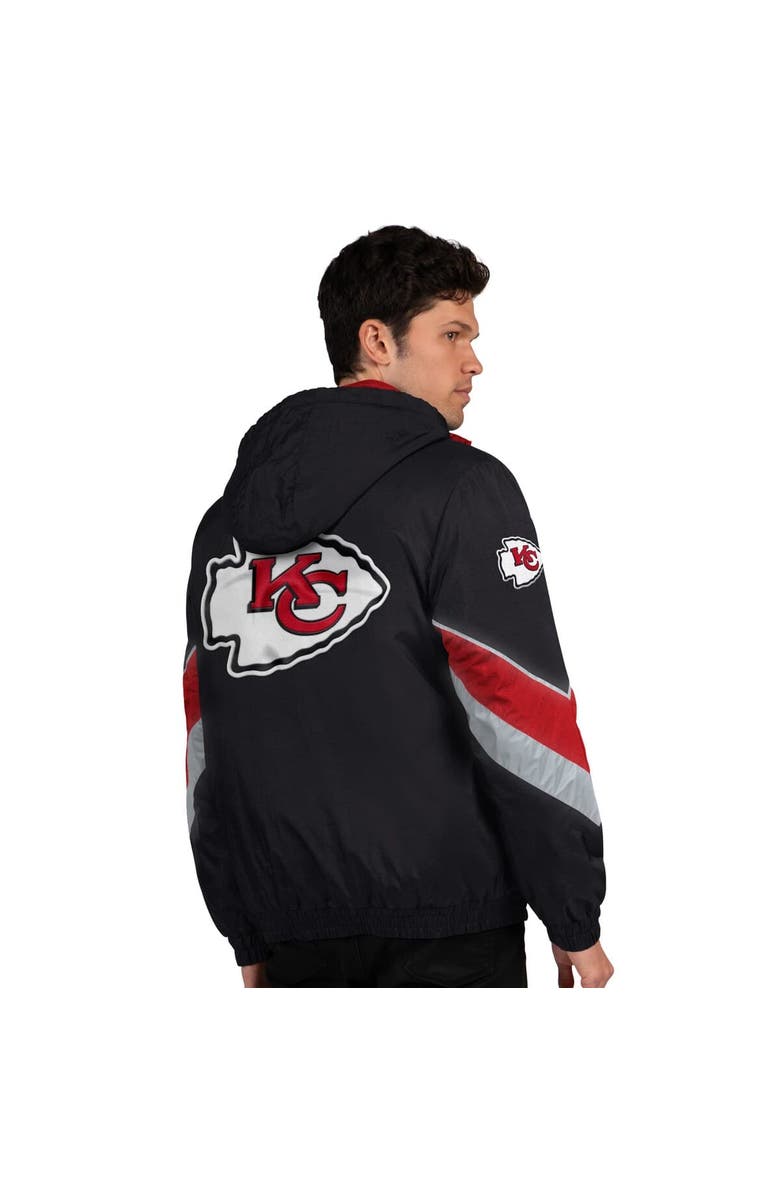 STARTER Men's Starter Black/Red Kansas City Chiefs Thursday Night Gridiron Full-Zip Jacket, Alternate, color,