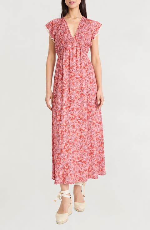 Flutter Sleeve Maxi Dress