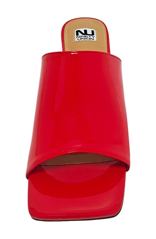 Ninety Union Florence Square Toe Mule In Red