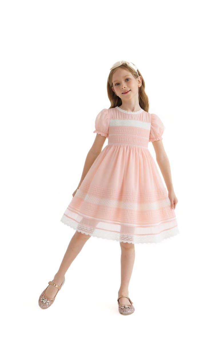 Sweet Cactus London Pleated Dress, Alternate, color, Pink