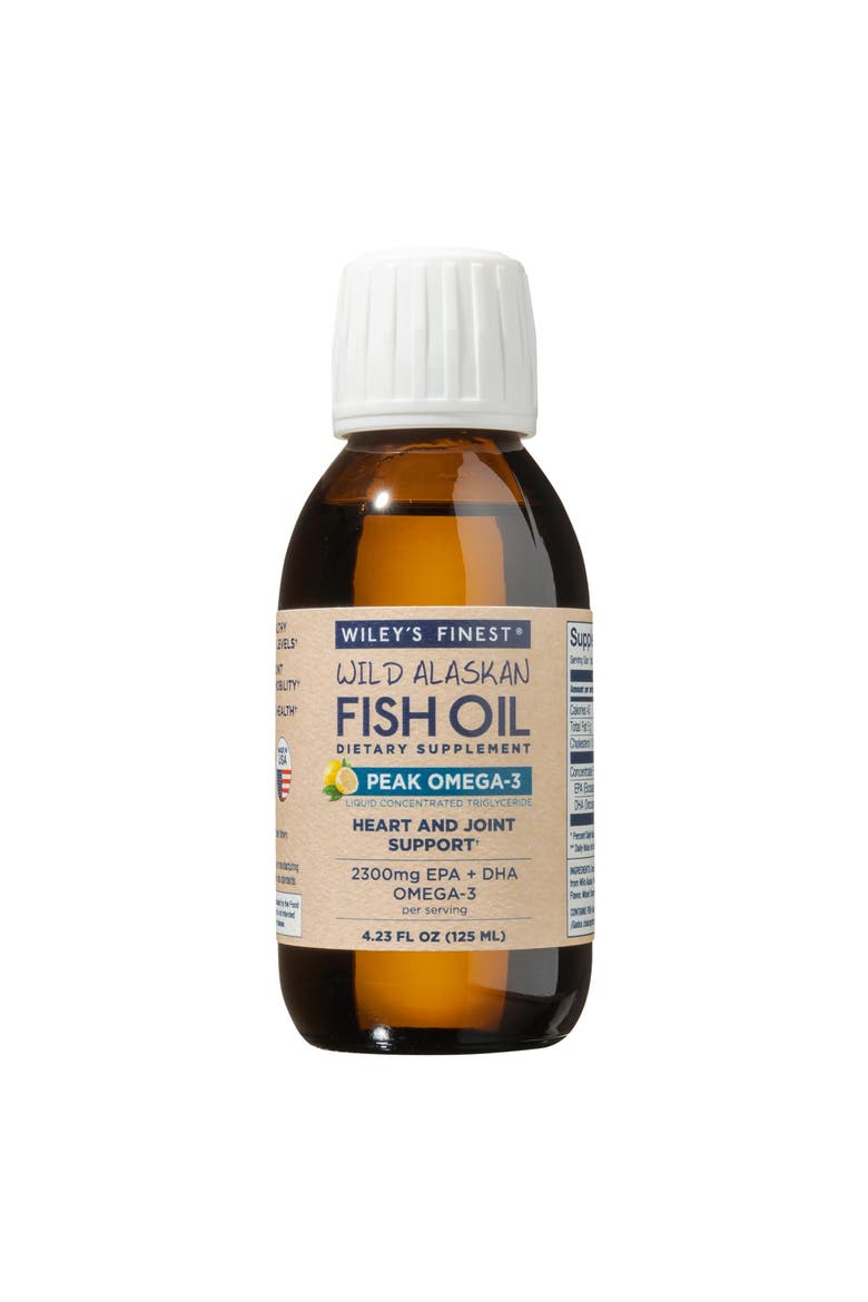 Wild Alaskan Fish Oil Peak Omega-3 Liquid Supplement - 2300Mg Epa And Dha Omega-3S - Lemon Flavor - 4.23 Oz, Main, color, None