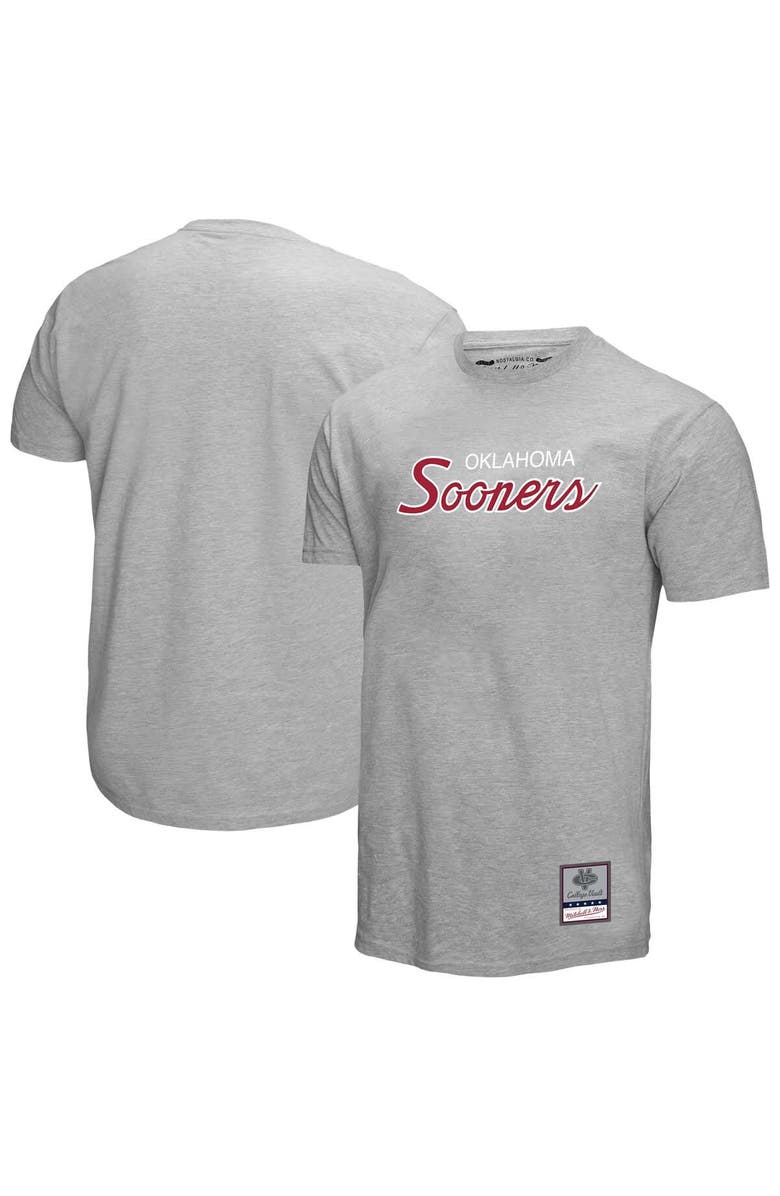 Mitchell & Ness Men's Mitchell & Ness Gray Oklahoma Sooners Elite Script T-Shirt, Alternate, color, Gray