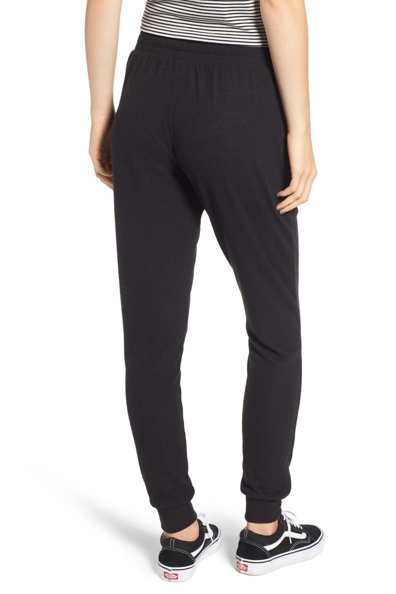 High Rise Drawstring Jogger Pants, Alternate, color, BLACK ROCK