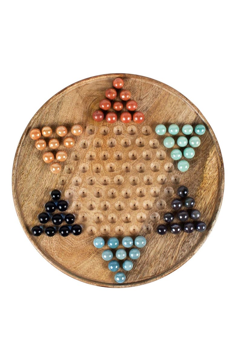 Ten Thousand Villages Star Checkers Game, Main, color,