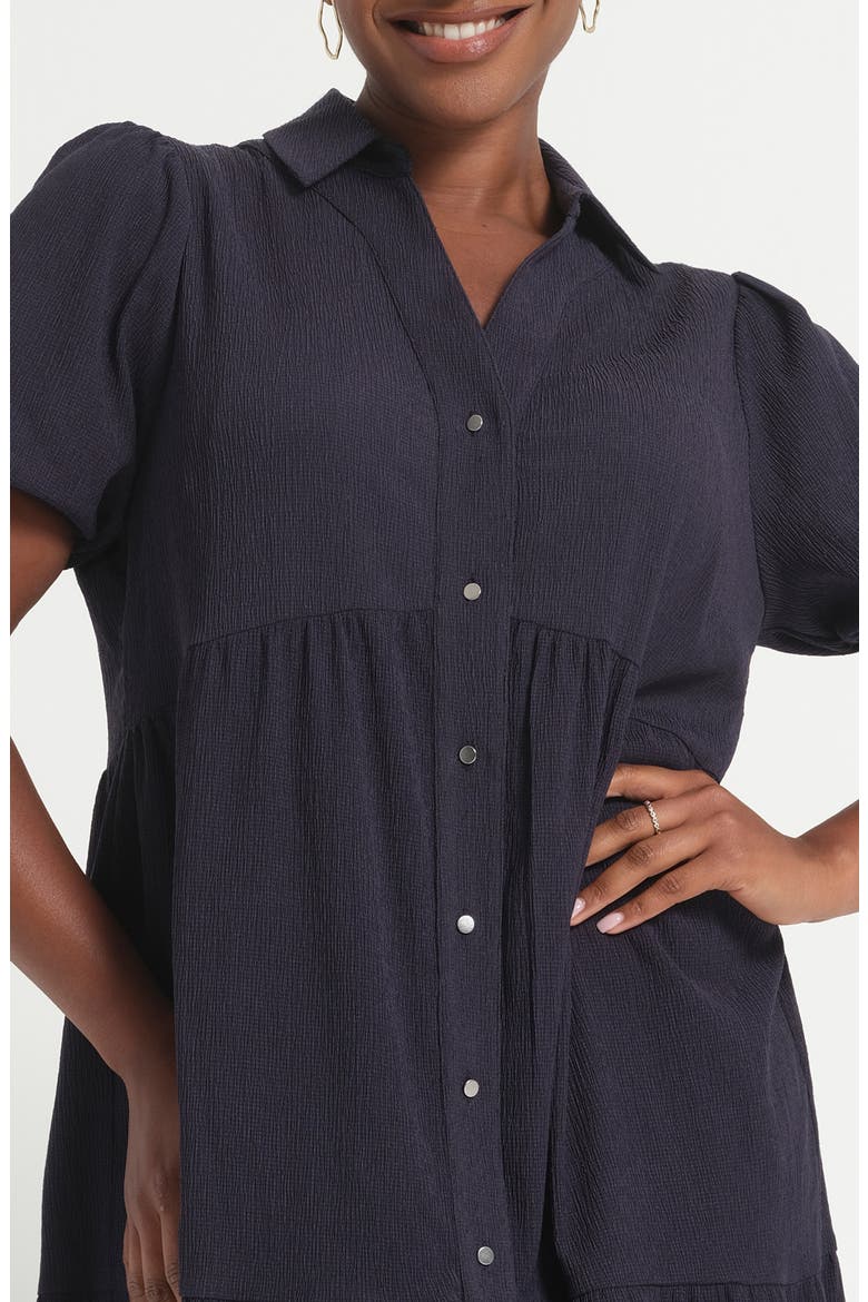 Abbigail Short Sleeve Tiered Dress, Alternate, color, NAVY