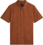 Ted Baker Fabiane Floral Jacquard Short Sleeve Button-Up Shirt