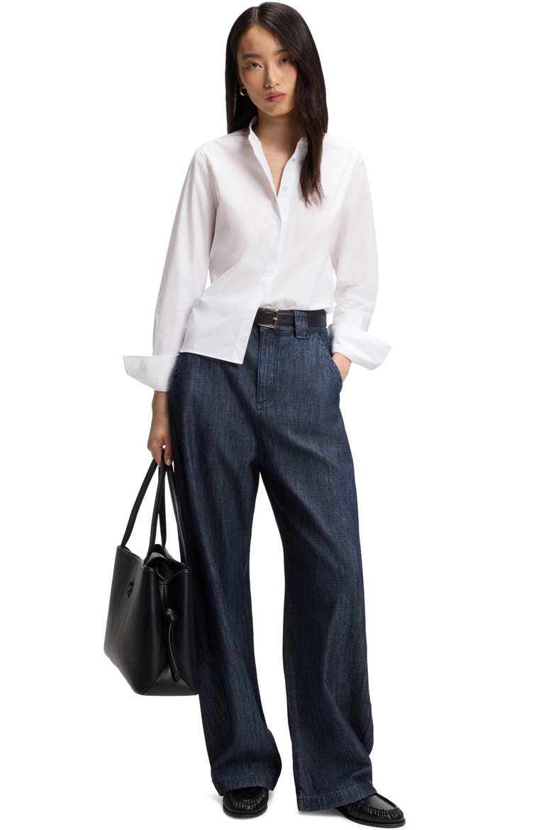 Seasonal Barrel Leg Jeans, Alternate, color, DARK DENIM