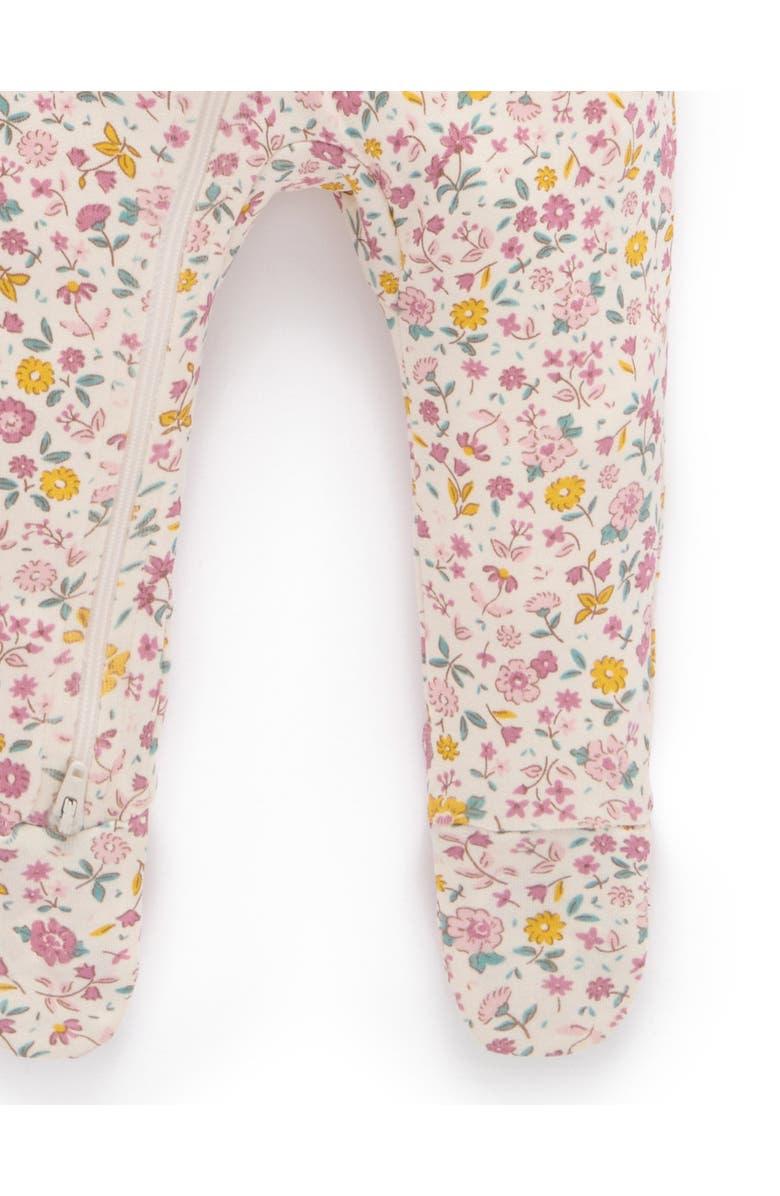 Purebaby 2 Pack Basics Printed Zip Footie Girls, Alternate, color, Woodland Ditsy Print