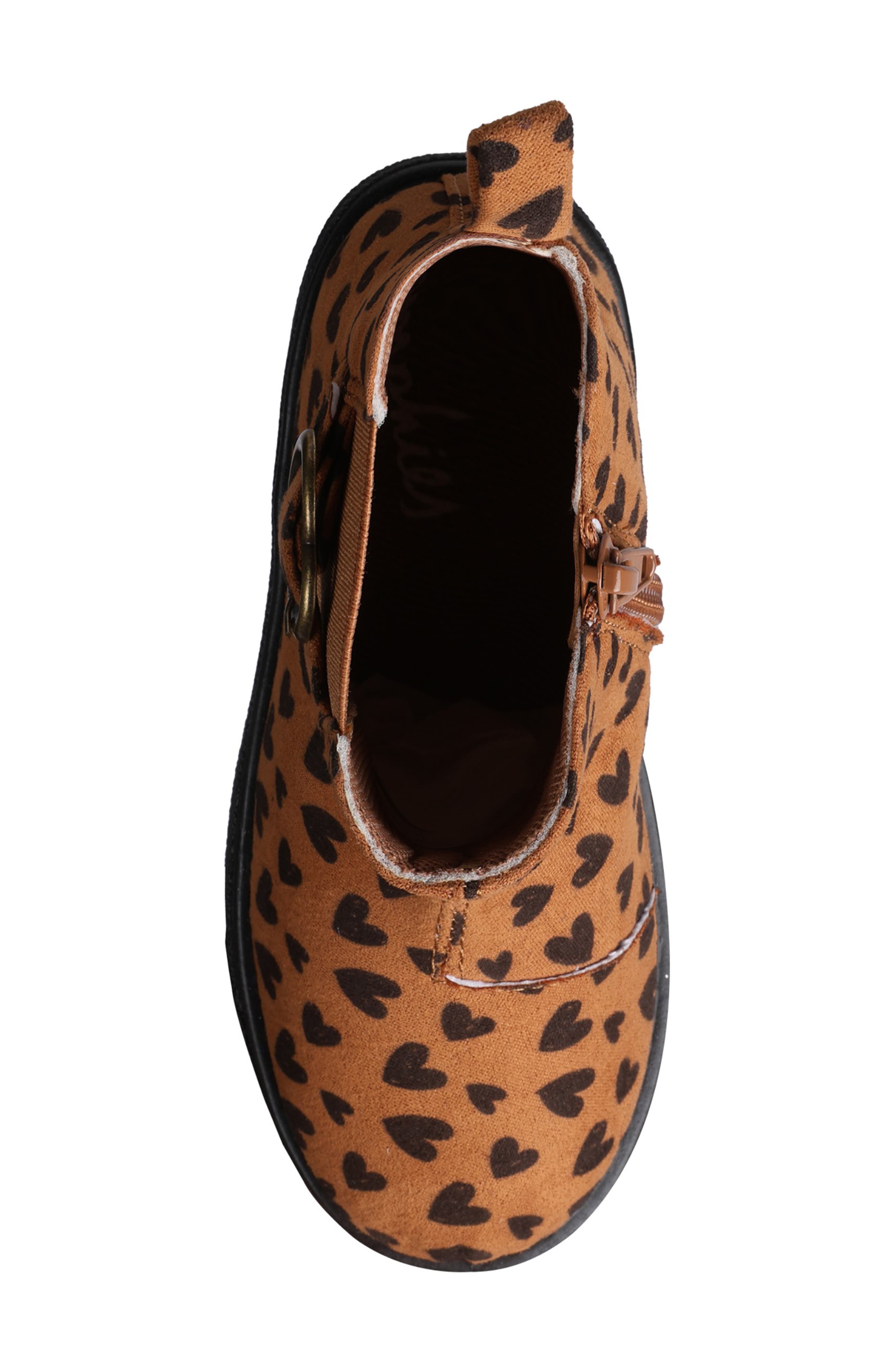 OOMPHIES Kids' Colette Heart Chelsea Boot, Alternate, color, Brown Hearts