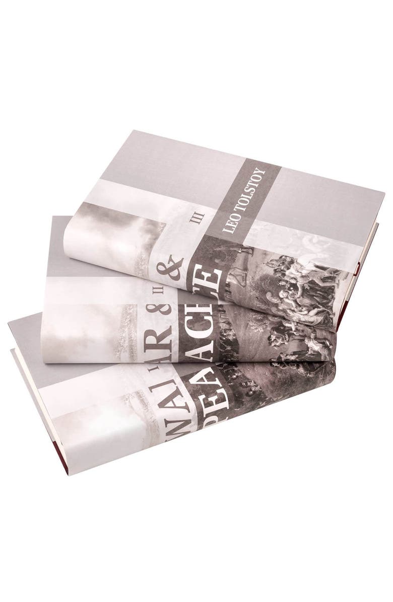 Juniper Books War and Peace Book Set, Alternate, color, Neutral