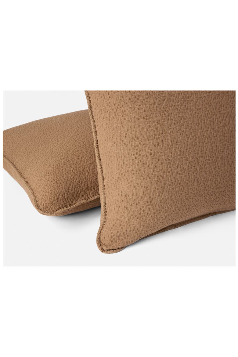 Cascade Organic Cotton Matelassé Sham, Alternate, color, CHESTNUT