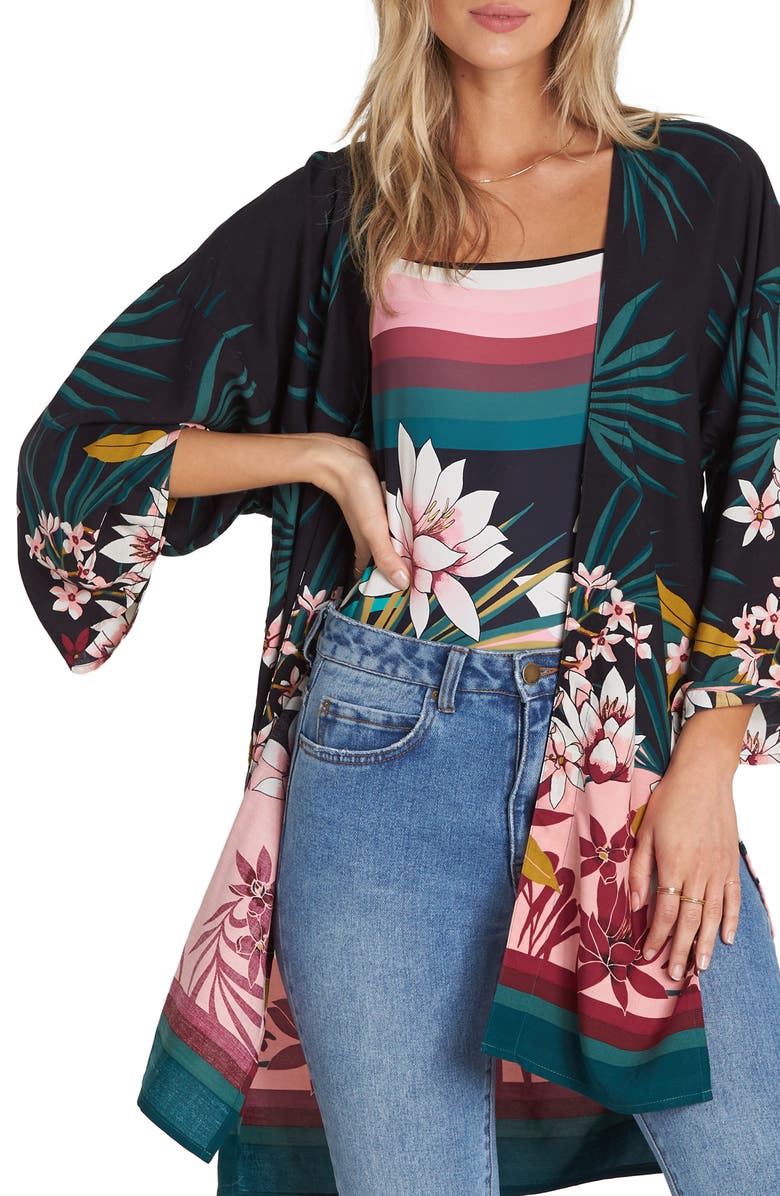 Billabong Paradise Palms Duster, Alternate, color, Black