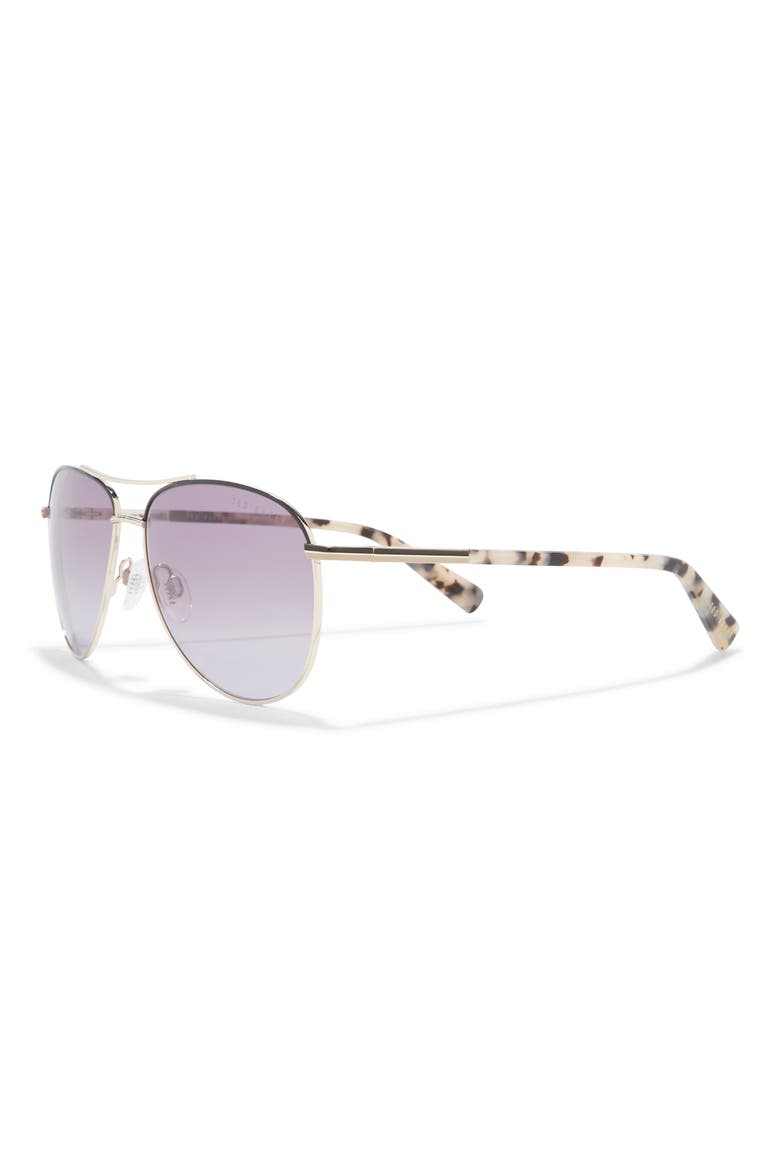 57mm Gradient Aviator Sunglasses, Alternate, color, GOLD