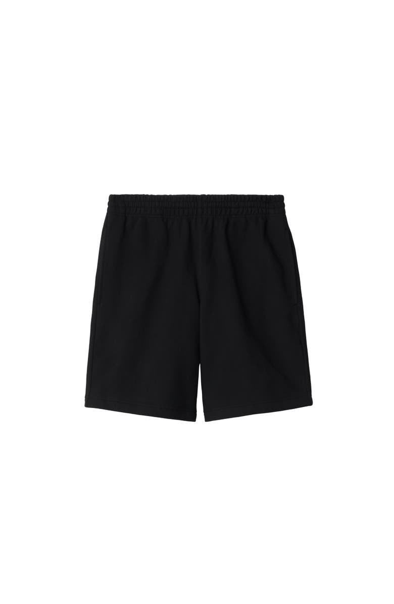 Burberry Cross Stitch Knight Cotton Shorts, Alternate, color, Black