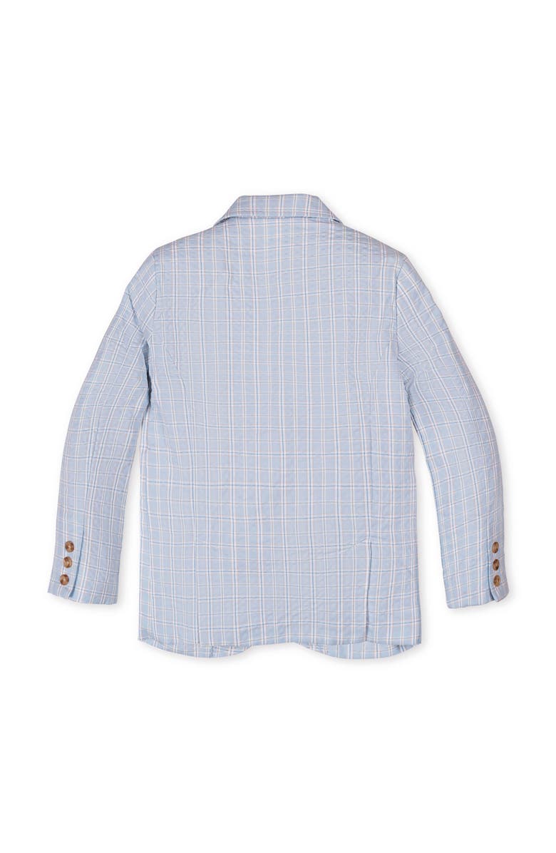 Hope & Henry Kids' Organic Classic Seersucker Suit Jacket, Alternate, color, Blue Chateau Check