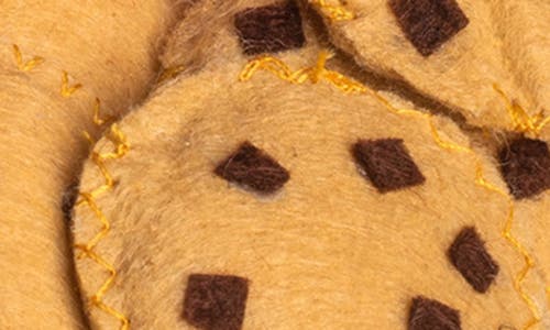 Silk Road Bazaar Handmade Plate Of Cookies Felted Wool Ornament In Brown