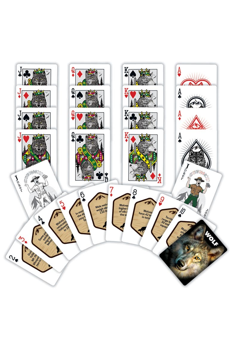 Wolf Playing Cards, Alternate, color, Multicolor