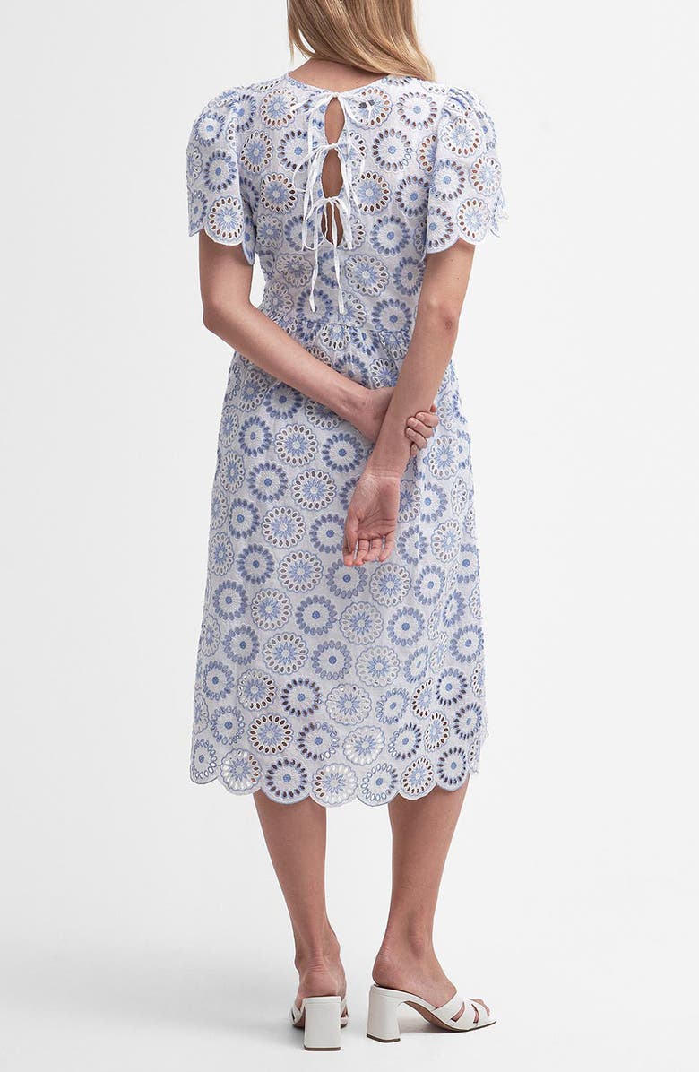 Barbour Juliette Eyelet Embroidery Midi Dress, Alternate, color, 