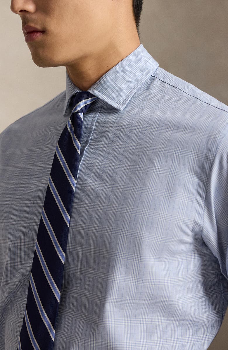 Polo Ralph Lauren Classic Fit Glen Plaid Cotton Button-Up Shirt, Alternate, color, Blue/ White