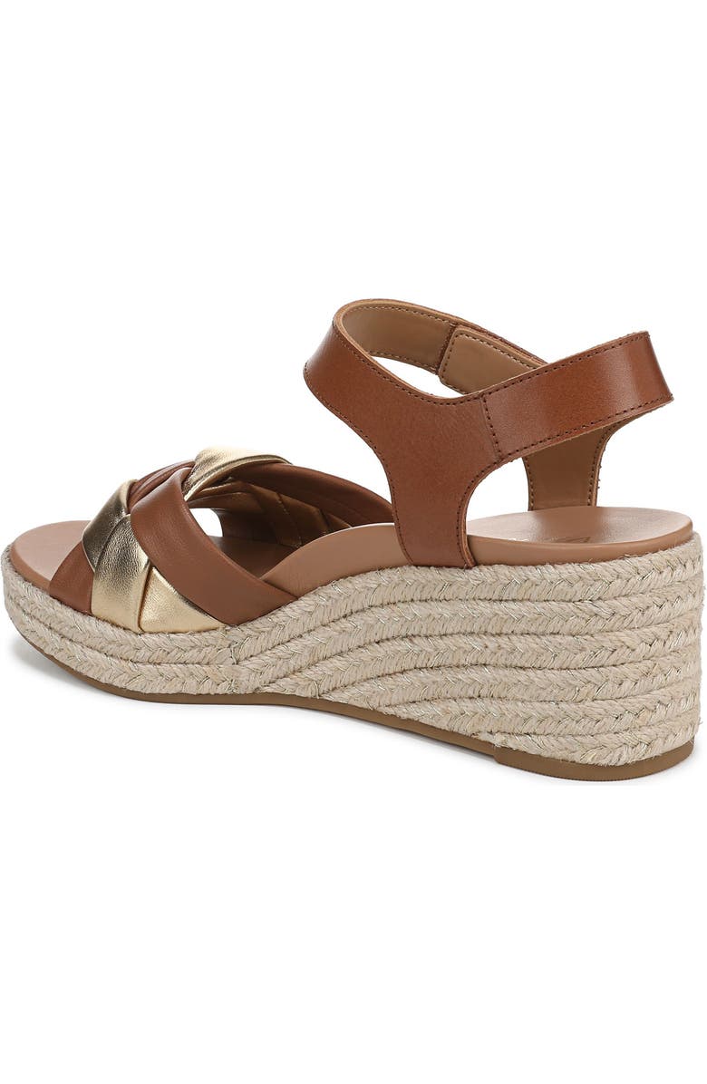 Vionic Saratoga Wedge Espadrille Sandal, Alternate, color, Tan/ Gold