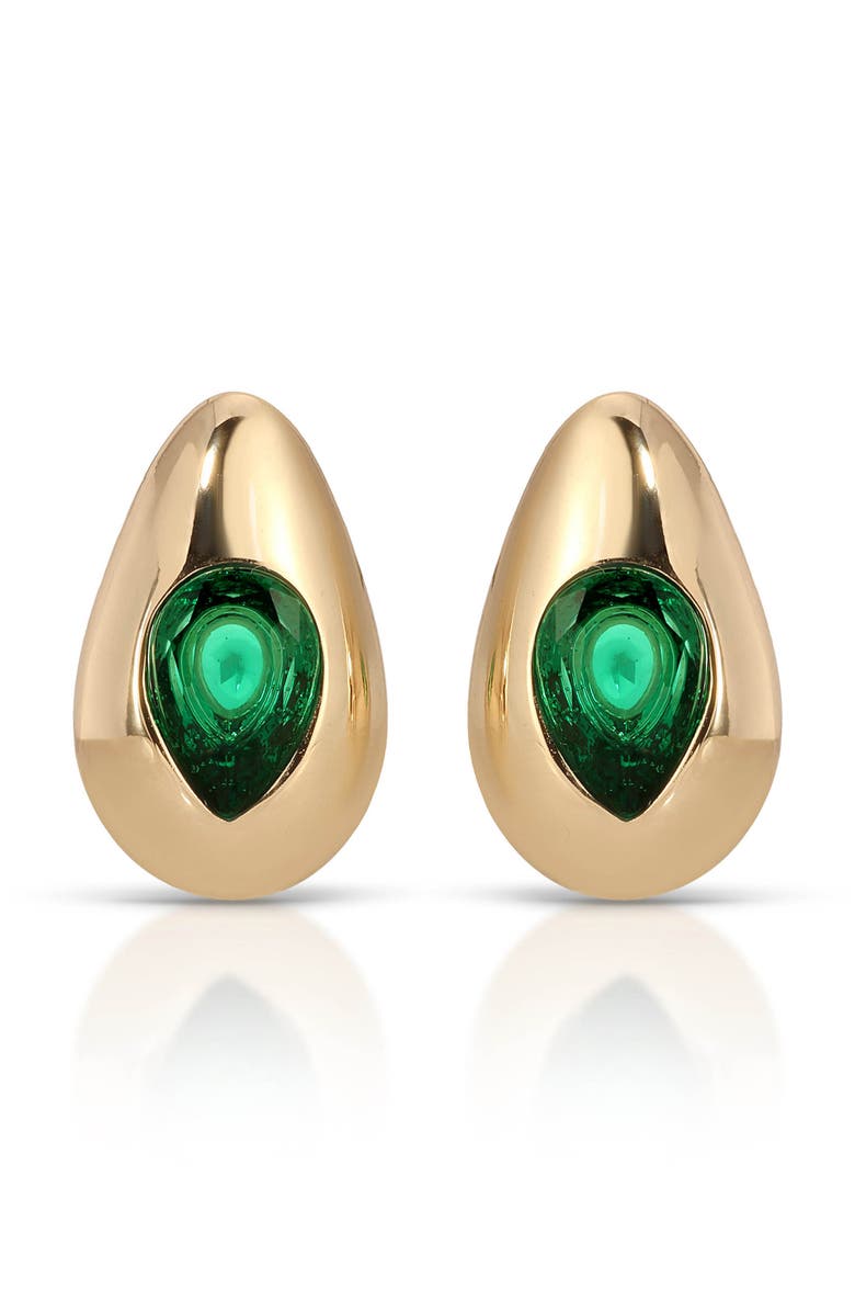 Ettika Glowing Teardrop Cubic Zirconia Stud Earrings, Main, color,