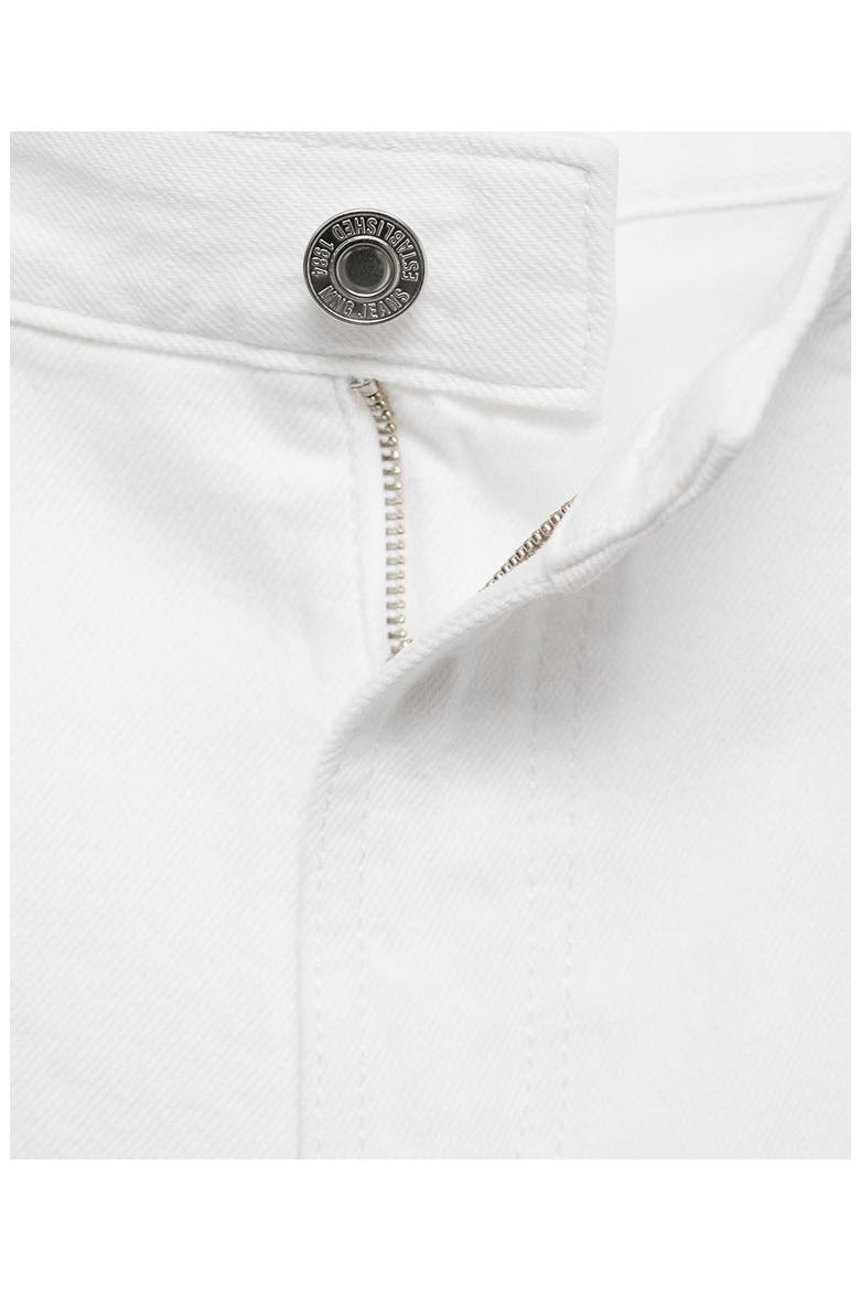 Frayed Hem Denim Shorts, Alternate, color, WHITE