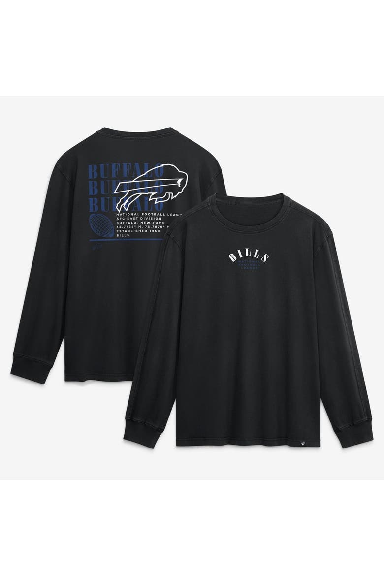Men's Fanatics Black Buffalo Bills Relaxed Fullback Drive Long Sleeve Fashion Top, Main, color, Black