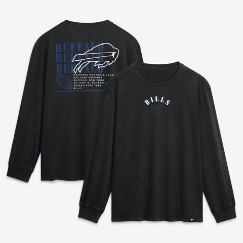 Men's Fanatics Black Buffalo Bills Relaxed Fullback Drive Long Sleeve Fashion Top